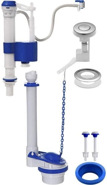 Kit Completo Universal Para Caixas Acopladas Com Acionamento Superior Cromado Blukit - 1