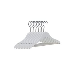 Kit 50 Cabides de Madeira Infantil Branco com Barra – para Roupas Organizadas e Bem Cuidadas - 1
