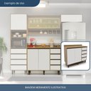 Ver mais imagens de Armário para Cozinha 2 Portas 4 Gavetas Confort Branco/Cinamomo/Off-White