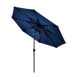 Guarda Sol Ombrelone Suspenso Aluminio 2,7m Azul C/ Led IWOBCAL270AZ Importway - 1