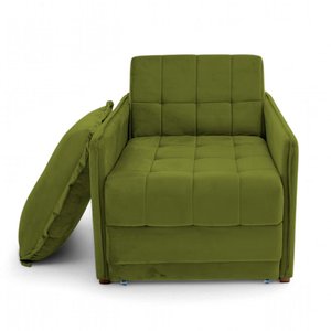 Poltrona Cama Reclinável Retrátil Viena Veludo Verde Musgo - Loja Sheep