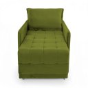 Ver imagem 5 de Poltrona Cama Reclinável Retrátil Viena Veludo Verde Musgo - Loja Sheep
