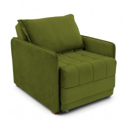 Poltrona Cama Reclinável Retrátil Viena Veludo Verde Musgo - Loja Sheep - 8