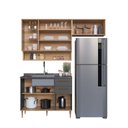 Ver imagem 3 de Armario de Cozinha Compacta 4 Peças com Nicho Decorativo 200cm Isabelle Delmarco