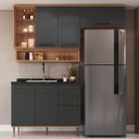 Ver imagem 2 de Armario de Cozinha Compacta 4 Peças com Nicho Decorativo 200cm Isabelle Delmarco