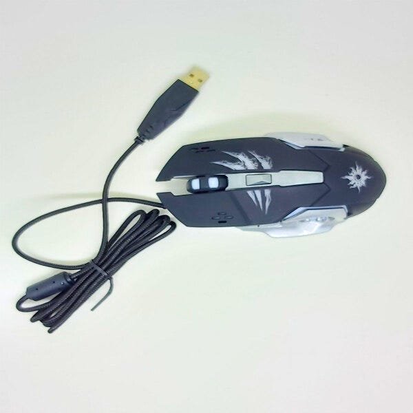 Mouse Gamer E-Sports Gaming Transição Led Ergonômico Com Fio USB 3200 DPI - X8 - 6
