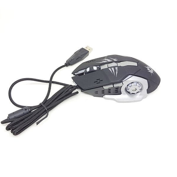 Mouse Gamer E-Sports Gaming Transição Led Ergonômico Com Fio USB 3200 DPI - X8 - 3