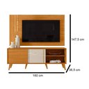 Ver imagem 3 de Combo Painel de Tv 60 Polegadas + Rack Cronos - 7 Decor Cinamomo e Off White