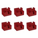 Ver imagem 1 de Kit 6 Porta Guardanapo e Sachês 14 X 10,6 X 9,4 Cm Vermelho Coza