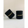 Kit 2 Puff Preto com Cinta Dourada - 1