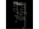 Ver imagem 4 de Suporte Porta Condimentos Aço Cromado 6 em 1 Com 4 Potes Vidro Tampa Rosê Gold 150ml