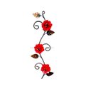 Ver imagem 1 de arranjo galha 3d 3 flores vermelhas parede decoração quadro