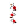 arranjo galha 3d 3 flores vermelhas parede decoração quadro - 1