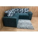 Ver imagem 2 de Sofá Canto Cinza com Floral 606/37 Belo Invertido