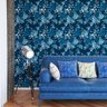 Papel de Parede Floral Azul Arte Destaque 2 Metros - 2