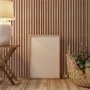 Ver imagem 1 de Papel De Parede Madeira Ripada Freijó - 3 Metros