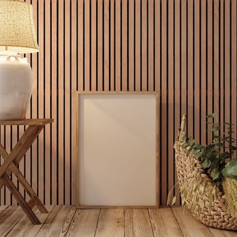 Papel De Parede Madeira Ripada Freijó - 3 Metros