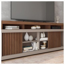 Bancada Rack Para TV até 70 Polegadas Sun Marrom Caemmun - 3