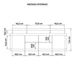 Bancada Rack Para TV até 70 Polegadas Sun Marrom Caemmun - 8