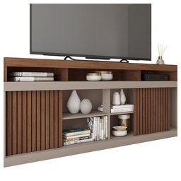 Bancada Rack Para TV até 70 Polegadas Sun Marrom Caemmun - 4
