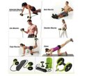 Ver imagem 5 de Kit Musculação Exercícios Elástico + Roda Treino Completo - Verde