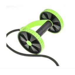 Kit Musculação Exercícios Elástico + Roda Treino Completo - Verde - 3