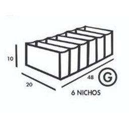 Colmeia Para Gavetas Em Pvc Cristal (6 peças) P, M e G - 6