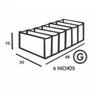 Colmeia Para Gavetas Em Pvc Cristal (6 peças) P, M e G - 6