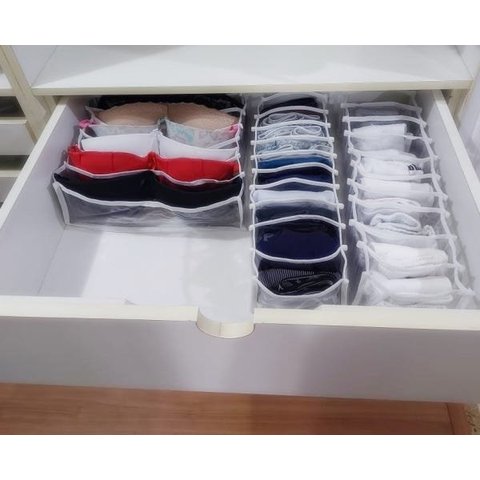 Colmeia Para Gavetas Em Pvc Cristal (6 peças) P, M e G