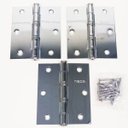 Ver imagem 1 de Dobradiça Comum para Porta com Rolamento 3 1/2" x 3" Polido Brilhante 3 Peças Grande até 35kg