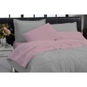 Ver imagem 3 de Kit Edredom 200 Fios Italiano 100% Algodão 6 Peças Dupla Face Casal Queen Casa Dona Cinza Rosa