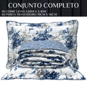 Ver imagem 6 de Cobreleito Queen Size 300 Fios Juliette 03 Pç Super Elegante:azul