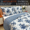 Cobreleito Queen Size 300 Fios Juliette 03 Pç Super Elegante:azul - 2