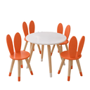 Ver imagem 2 de Conjunto Coelho Mesa 4 Cadeiras Infantil Pintura PU:Laranja
