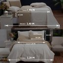 Ver imagem 3 de Kit Edredom Sensação 100% Algodão Dupla Face Queen Capuccino e Branco 3 Peças Casa Dona