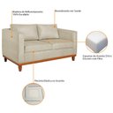 Ver imagem 6 de Kit Sofá 3 Lugares e 2 Poltronas Europa 180 cm Estilo Conforto e Elegância Suede Bege - Amarena