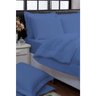 Kit Edredom Queen 200 Fios + Jogo Lençol 6 Peças 100% Algodão Dupla Face Azul Casa Dona - 3