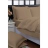 Kit Edredom Queen 200 Fios + Jogo Lençol 6 Peças 100% Algodão Dupla Face Marrom Casa Dona - 3