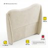 Cabeceira Orgânica para Cama Box King Size Luma 195cm Bouclê Bege - Desk Design - 4