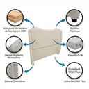 Ver imagem 3 de Cabeceira Orgânica para Cama Box King Size Luma 195cm Bouclê Bege - Desk Design