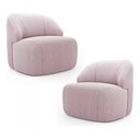 Ver imagem 1 de Kit 2 Poltronas Organica Eloa Boucle Rose - Londrilar