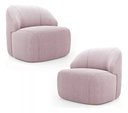 Ver imagem 1 de Kit 2 Poltronas Organica Eloa Boucle Rose - Londrilar