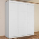 Ver imagem 1 de Guarda Roupa Casal Paladino 3 Portas Correr 3 Gavetas Branco Framar
