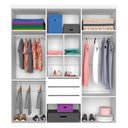 Ver imagem 5 de Guarda Roupa Casal Paladino 3 Portas Correr 3 Gavetas Branco Framar