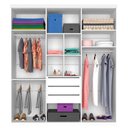 Ver imagem 2 de Guarda Roupa Casal Paladino 3 Portas Correr 3 Gavetas Branco Framar