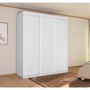 Ver imagem 6 de Guarda Roupa Casal Paladino 3 Portas Correr 3 Gavetas Branco Framar