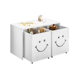 Mesa Infantil Montessoriana com Led Alegra Smile com Nichos - Branca - 4