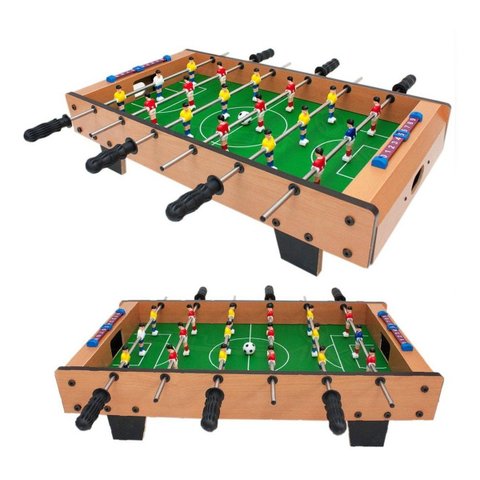 Mini Mesa Pebolim MDF de Bancada 18 Jogadores 23x37x68