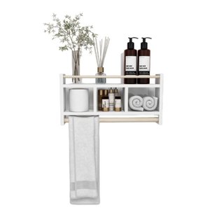 Nicho Prateleira Toalheiro P/ Banheiro Branco 50cm - Insider