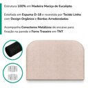 Ver imagem 5 de Cabeceira Painel Suspenso Solteiro 100 cm Alana Organica Linho Rose Artte
